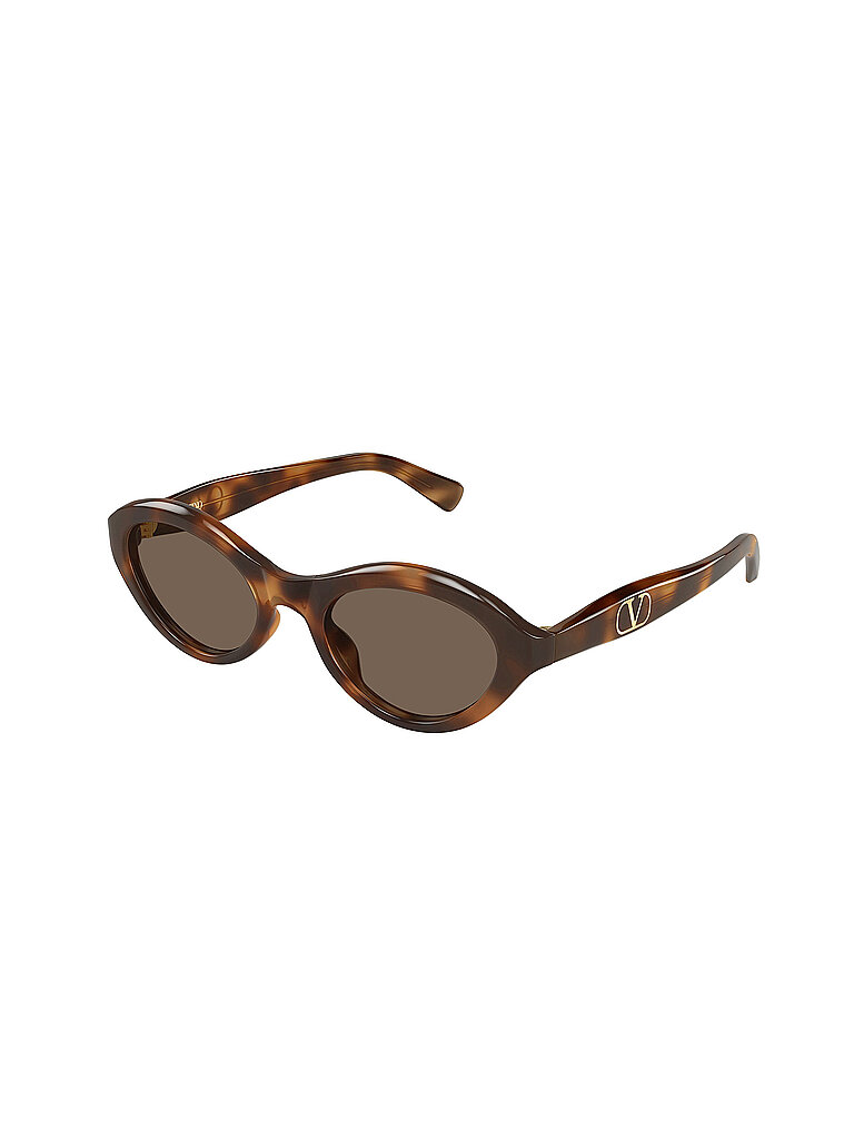 Valentino Damen Valentino VG0008S 002 Sonnenbrillen Acetat Havanna Braun Cat Eye