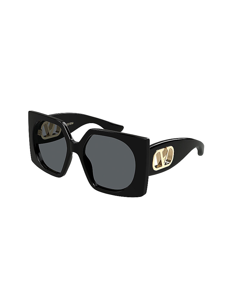 Valentino Damen Valentino VG0002S 001 Sonnenbrillen Acetat Schwarz Grau Quadratisch