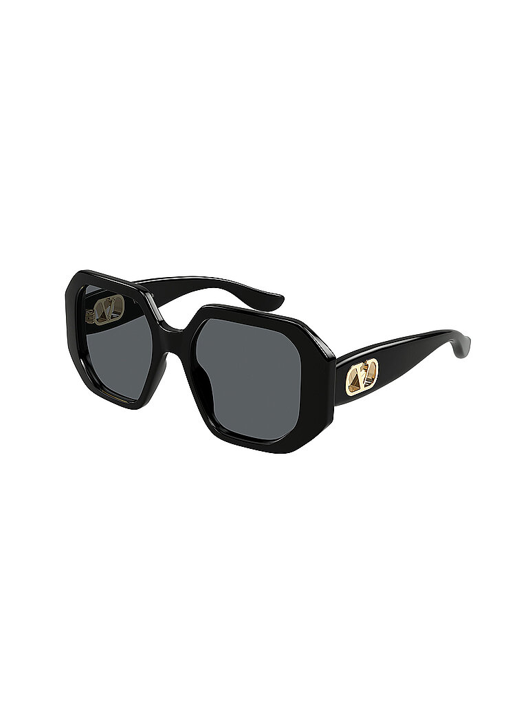 Valentino Damen Valentino VG0003SA 001 Sonnenbrillen Acetat Schwarz Grau Geometrisch