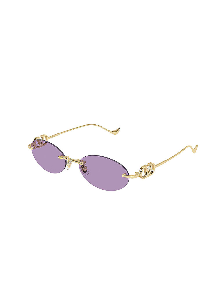 Valentino Damen Valentino VG0032S 004 Sonnenbrillen Metall Gold Violett Geometrisch
