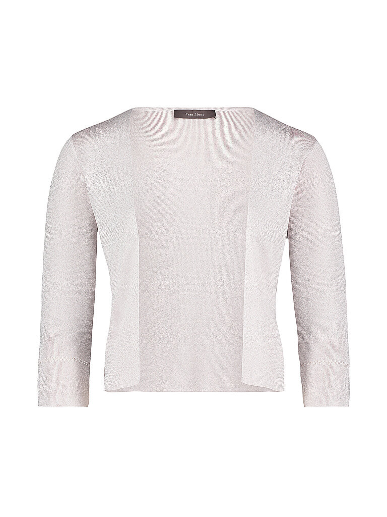 Vera Mont Damen Strickbolero ohne Verschluss S, Silver/Nature