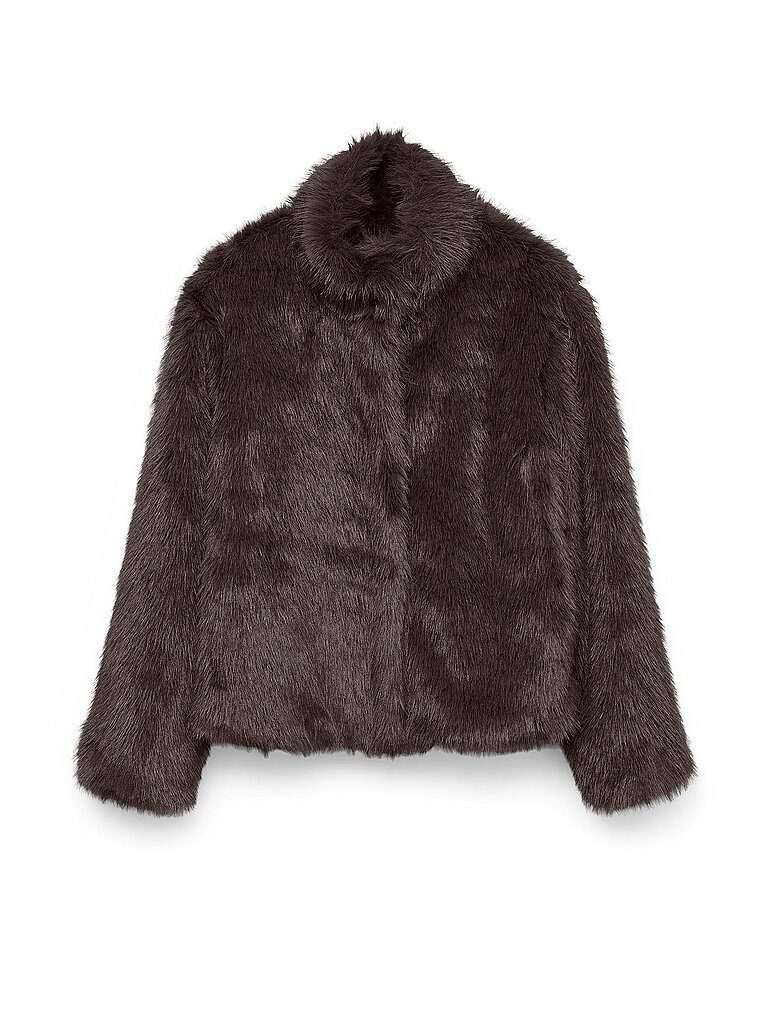 VERO MODA Jacke in Felloptik VMMONROE braun | S