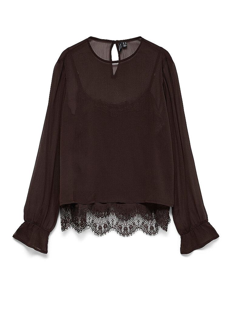 VERO MODA Langarmshirt VMLALIE  braun | S