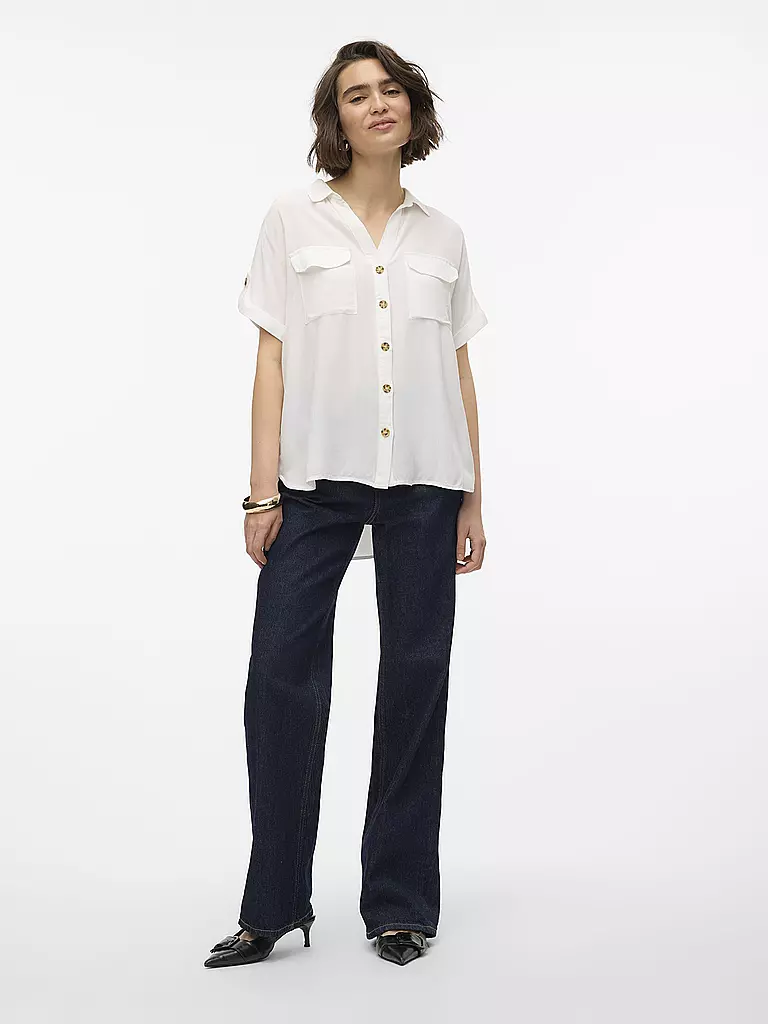VERO MODA | Bluse  VMBUMPY | weiss