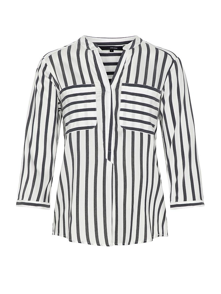 VERO MODA VMERIKA Plain 3/4 Shirt Top Noos – Camicia Donna, Manica Tre Quarti, Colore Nero, Design Danese