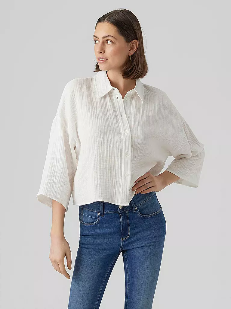 VERO MODA | Blusenshirt  VMNATALI CROP | dunkelblau