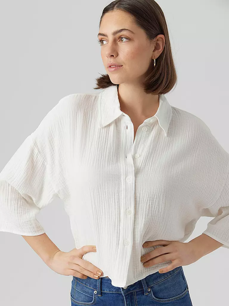 VERO MODA | Blusenshirt  VMNATALI CROP | dunkelblau