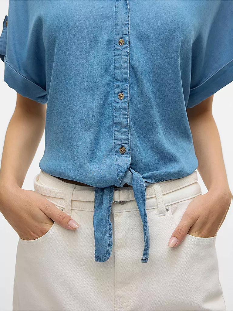 VERO MODA | Blusenshirt VMFLEUR | dunkelblau