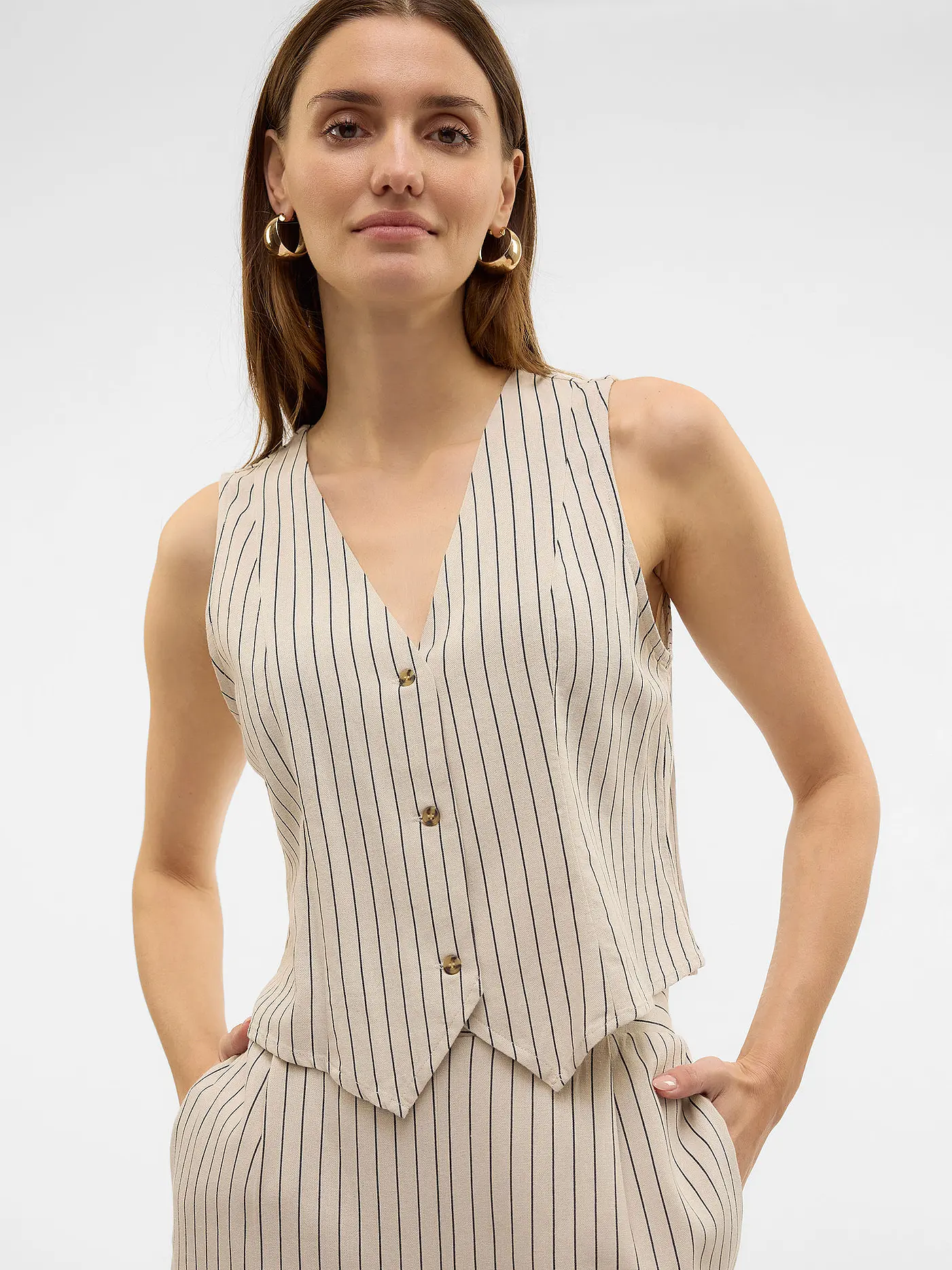 VERO MODA | Gilet  VMMYMILO | hellgrau
