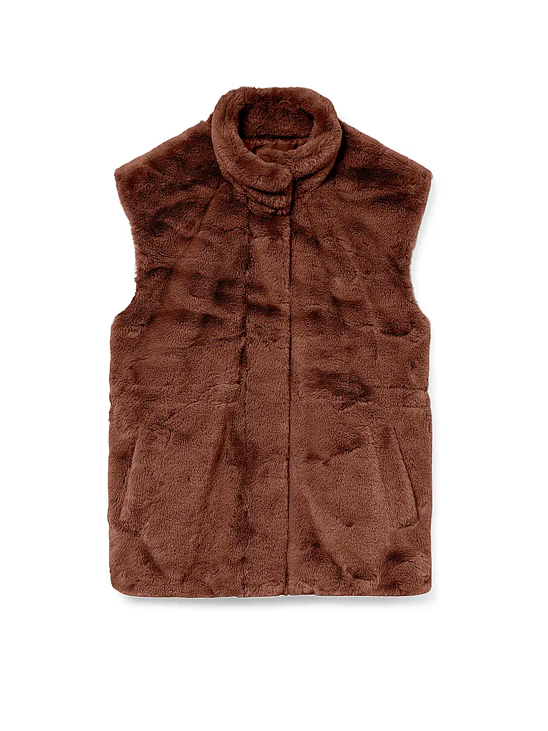 VERO MODA | Gilet in Felloptik VMSONJAPOPPY | Braun