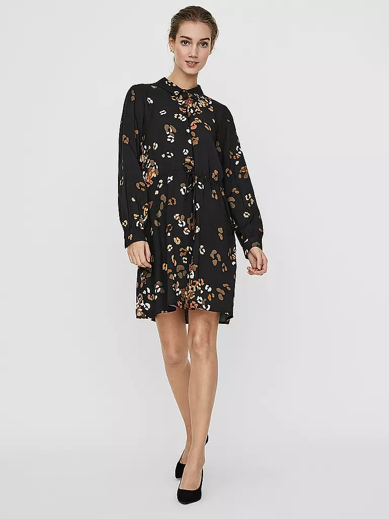 VERO MODA Damen Hemdblusenkleid Umstandsmode - Langarm Mit Hemdkragen