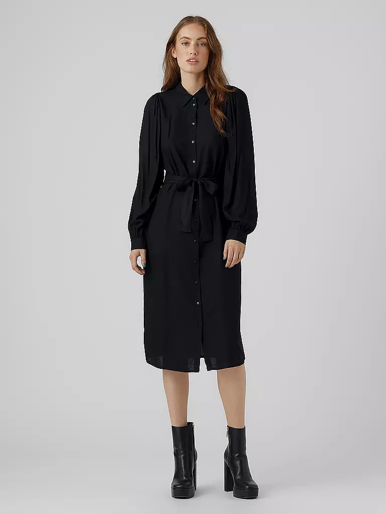 VERO MODA Damen Hemdblusenkleid VMCSIGGA - Kurz, Lässiger Schnitt, Mit Brusttaschen
