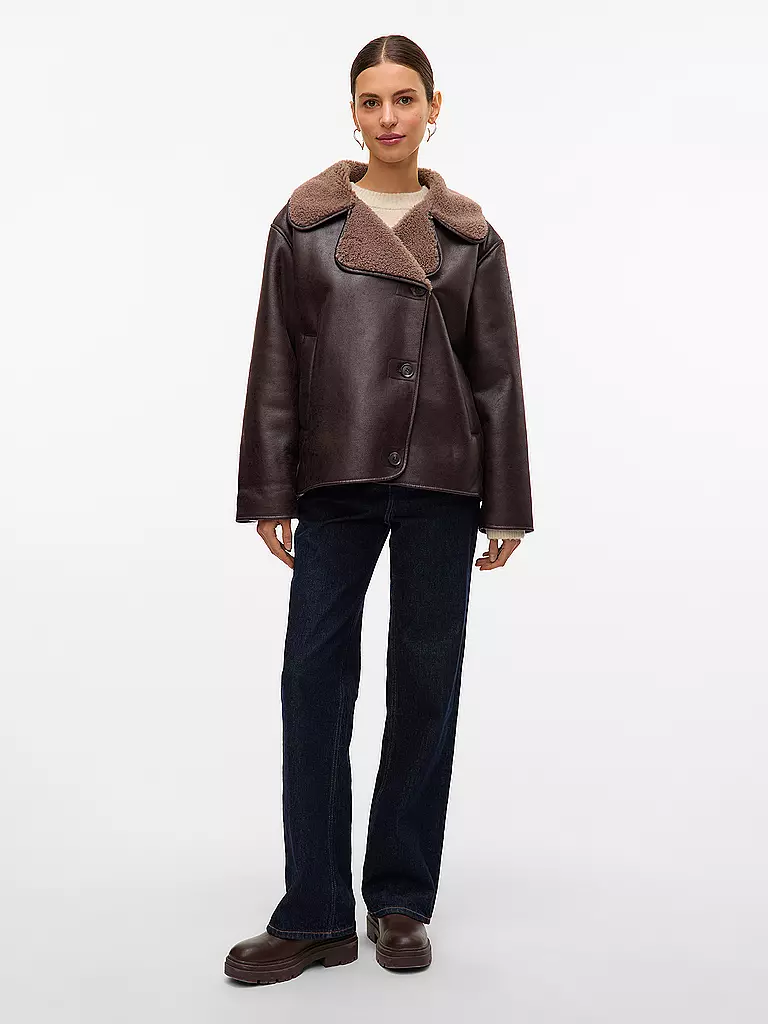 VERO MODA | Jacke in Felloptik VMMIRANDA | braun