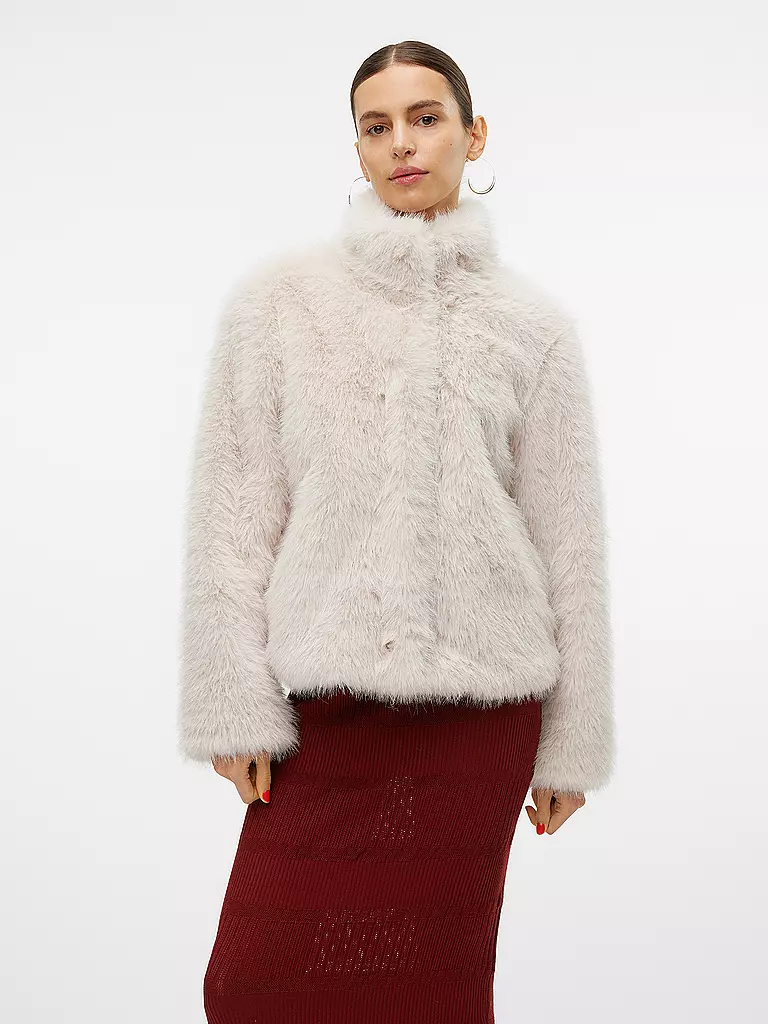 VERO MODA | Jacke in Felloptik VMMONROE | creme