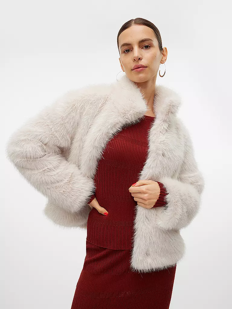 VERO MODA | Jacke in Felloptik VMMONROE | creme