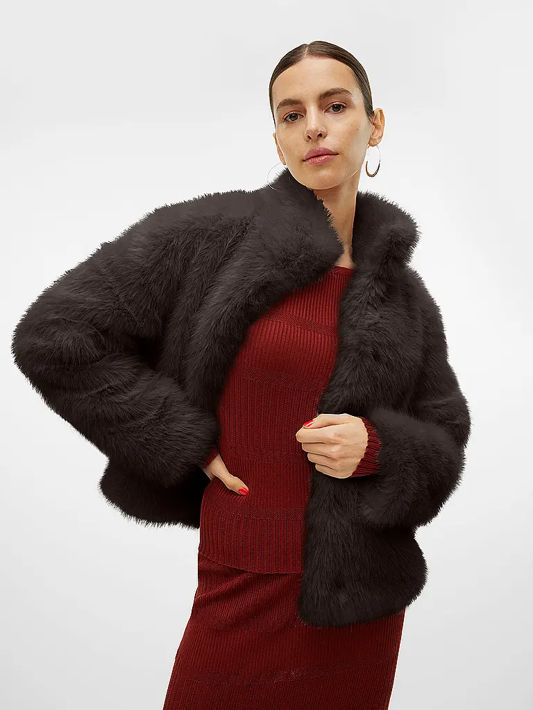 VERO MODA | Jacke in Felloptik VMMONROE | braun