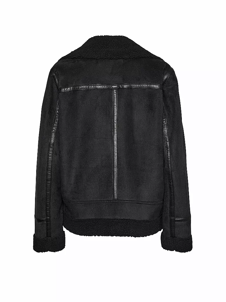 VERO MODA | Jacke in Shearling-Optik VMVEGA | schwarz