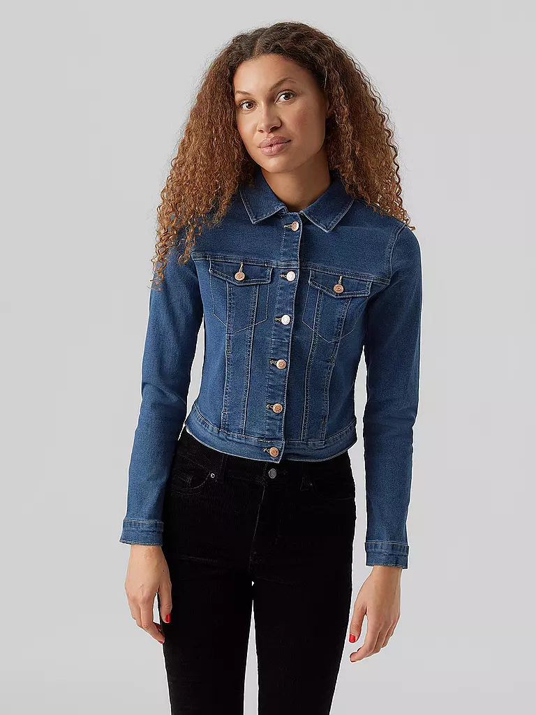 VERO MODA | Jeansjacke Slim Fit VMLUNA  | blau