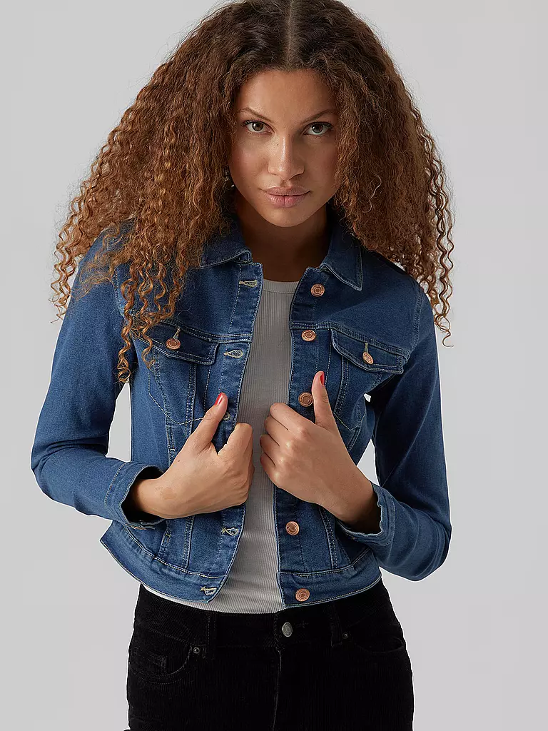 VERO MODA | Jeansjacke Slim Fit VMLUNA  | blau