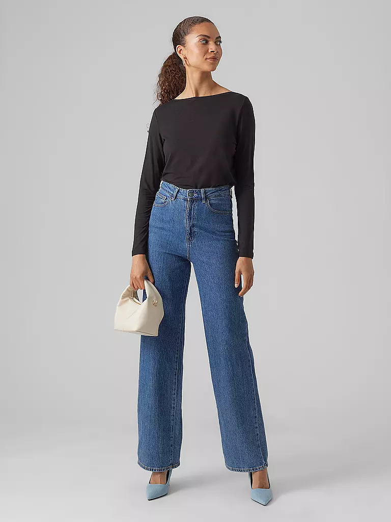 VERO MODA | Langarmshirt VMAVA | schwarz