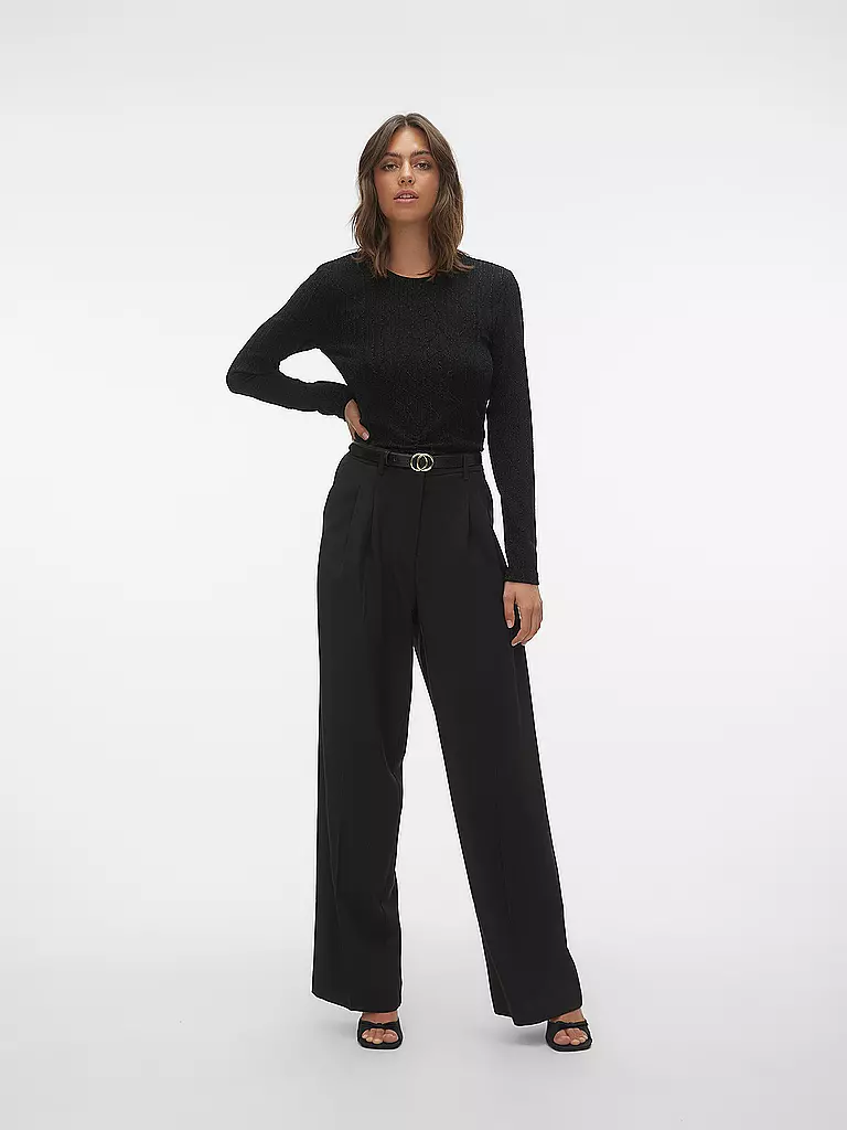 VERO MODA | Langarmshirt VMKANZ | schwarz