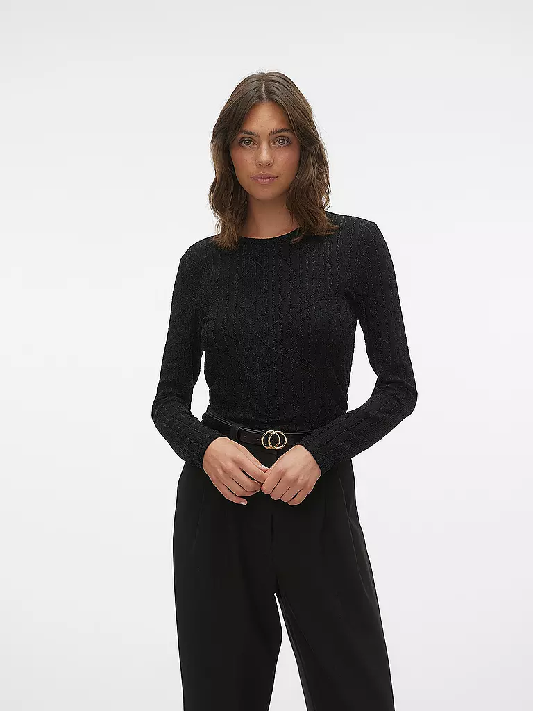 VERO MODA | Langarmshirt VMKANZ | schwarz