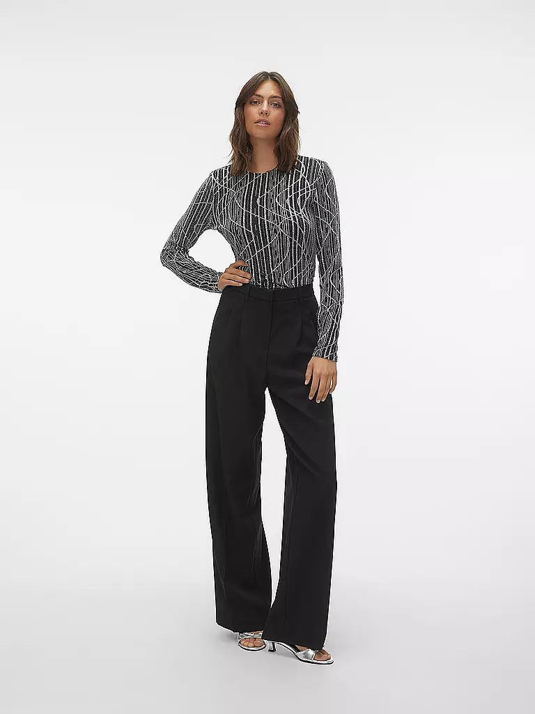 VERO MODA | Langarmshirt VMKANZ | schwarz