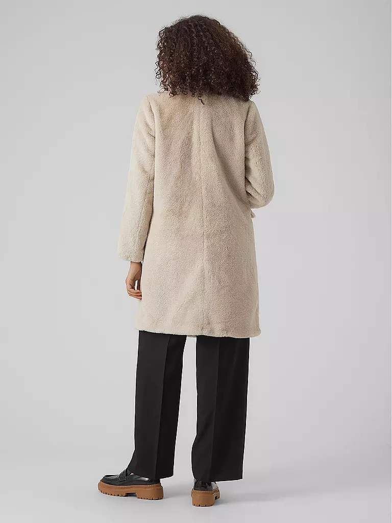 VERO MODA | Mantel in Felloptik VMSONJAELLY | schwarz