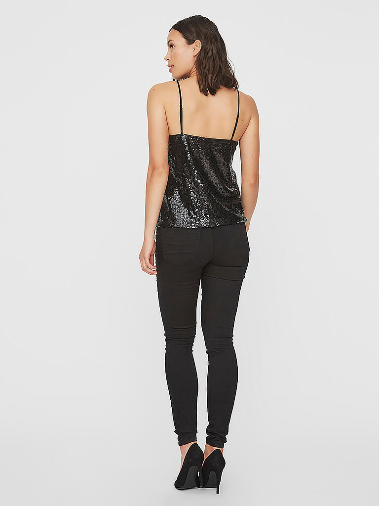 VERO MODA | Pailletten Top VMPEARL | schwarz