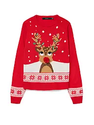 VERO MODA | Pullover VMFROSTYDEER | rot