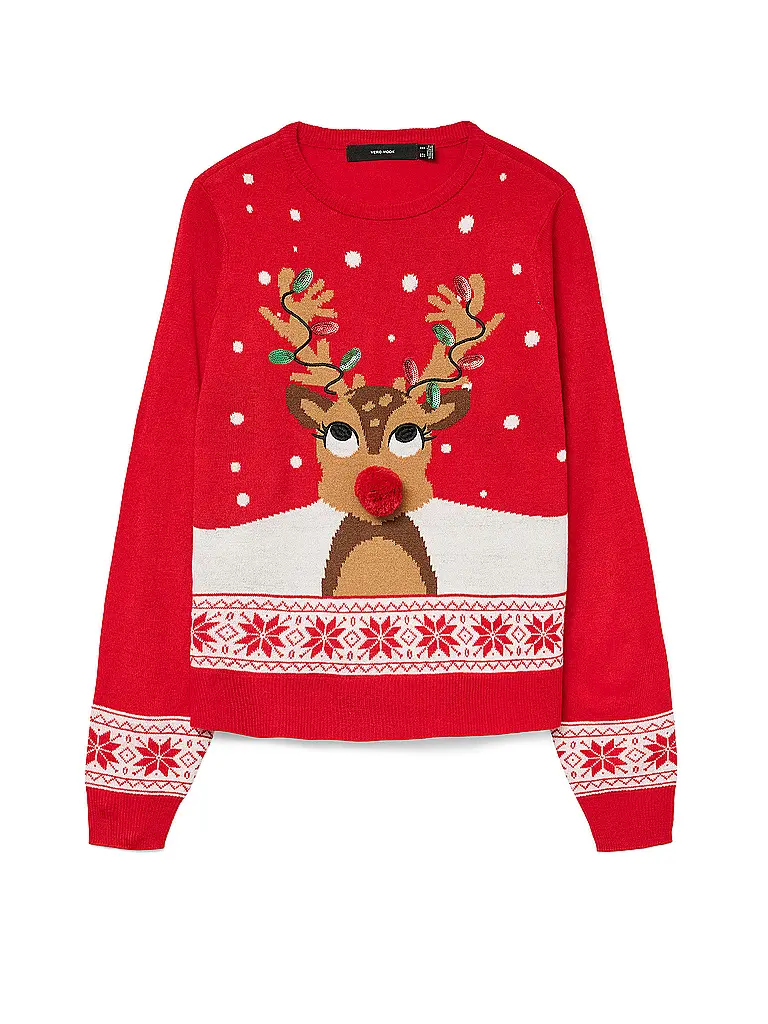 VERO MODA | Pullover VMFROSTYDEER | rot