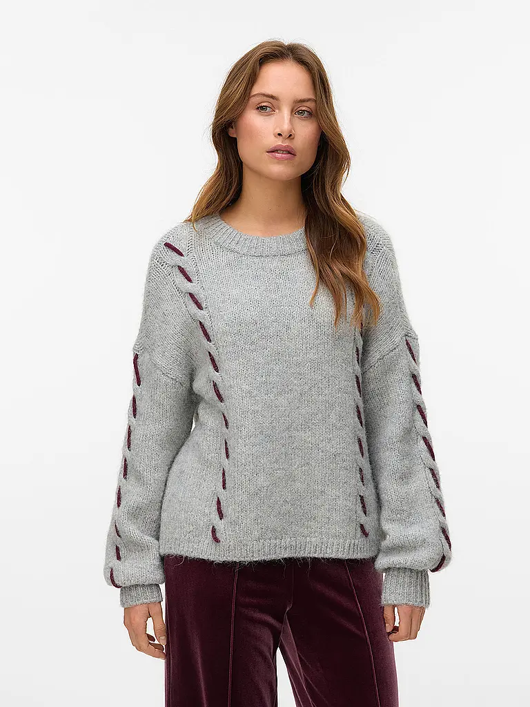 VERO MODA | Pullover VMILINA | hellgrau