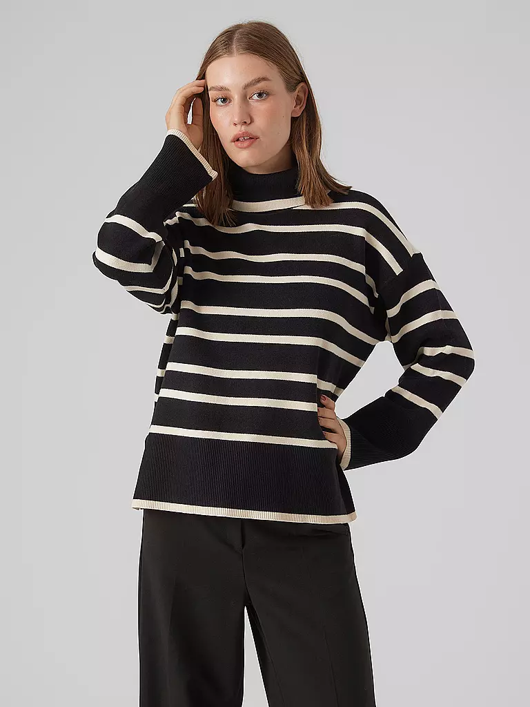 VERO MODA | Rollkragenpullover VMSABA | schwarz