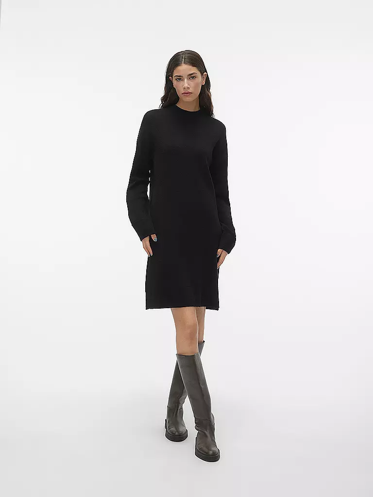 VERO MODA | Strickkleid VMGOLDNEEDLE | schwarz