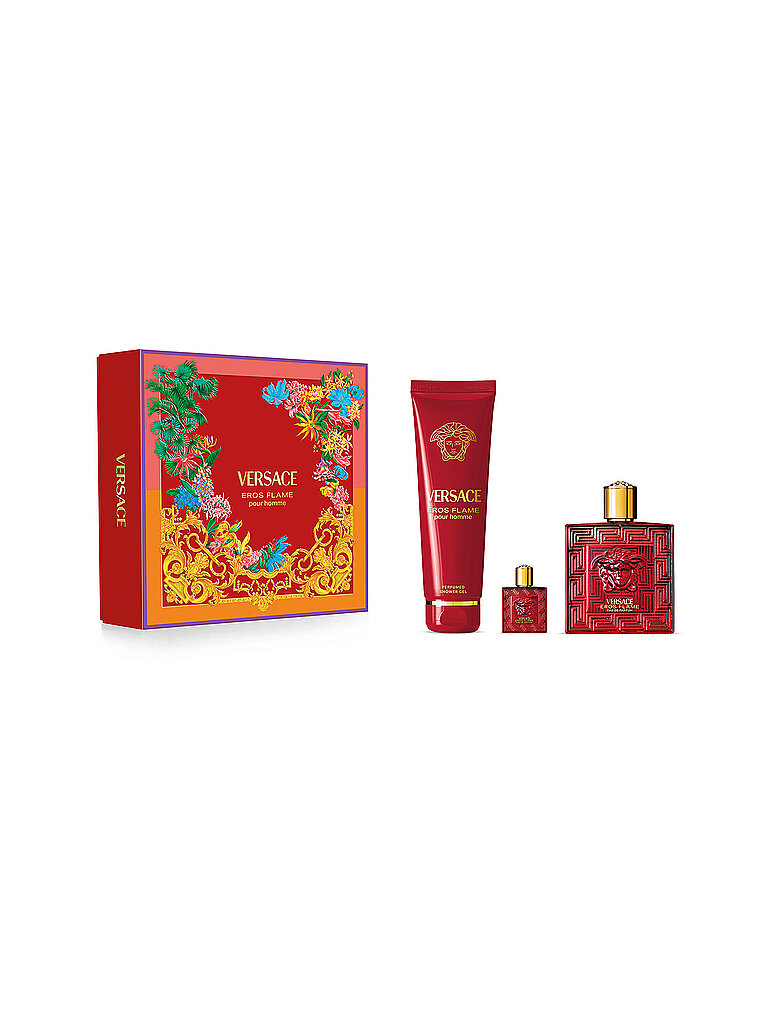 VERSACE Geschenkset - Eros Flame Pour Homme Set 150ml / 100ml / 5ml