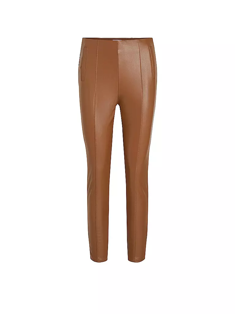 VILA | Hose Leder VICORDELIA | camel