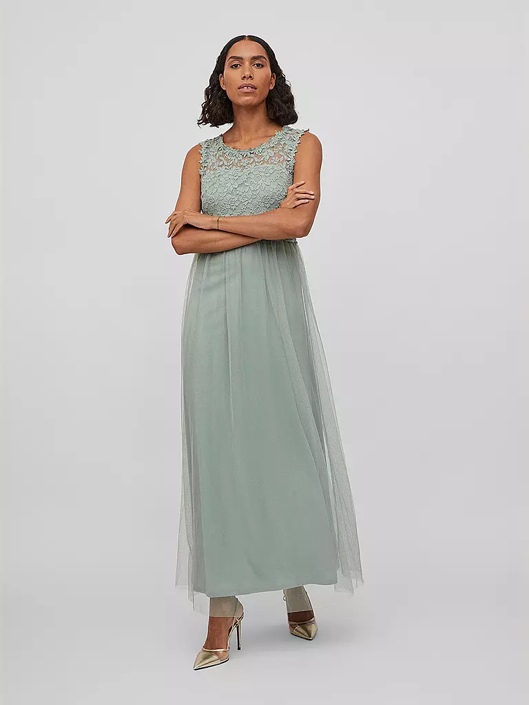 VILA | Maxikleid VILYNNEA | dunkelgrün