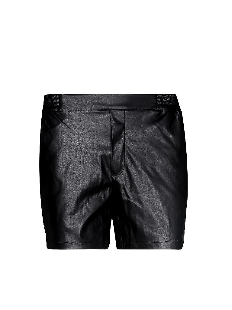 VILA | Short in Lederoptik | schwarz