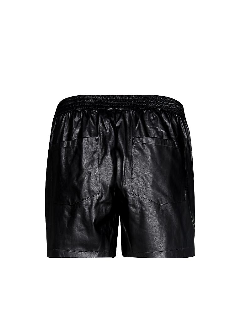 VILA | Short in Lederoptik | schwarz