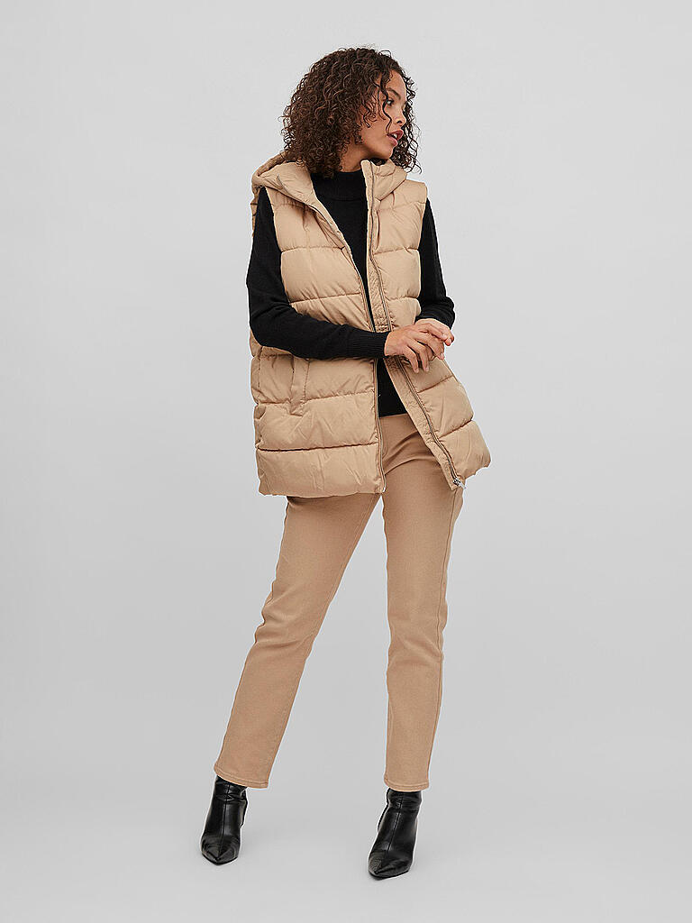 Vila Giacca Imbottita Con Cappuccio Modello Vitate L/S - Donna - Chiusura A Bottoni - Realizzata In Poliestere Riciclato