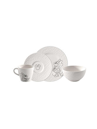 VILLEROY & BOCH | Frühstücks-Set 4-tlg. MANUFACTURE-MICKEY MOUSE Weiss