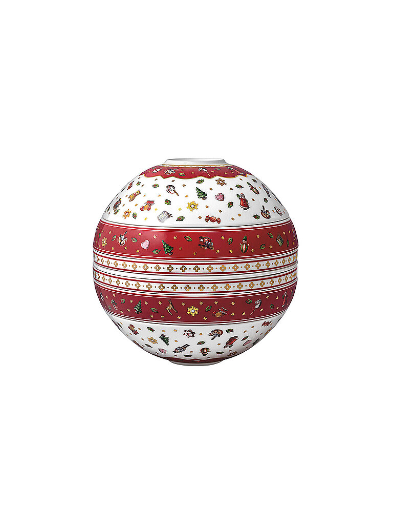 Villeroy & Boch - Toy's Delight La Boule Rot, Spülmaschinenfest, Weihnachtsgeschirr, Essgeschirr 2 Personen, Geschirrset, Geschirr Set, Kombiservice, Deko Modern Xmas, Weihnachten, Premium Porzellan