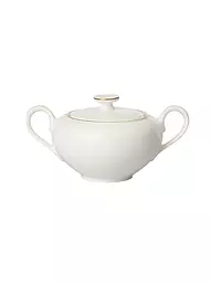 VILLEROY & BOCH SIGNATURE | Zucker-/Marmeladesdose "Anmut Gold" 0,35l | weiss