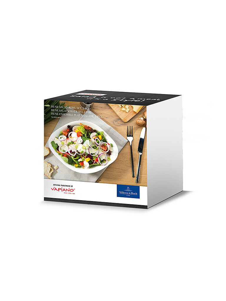 VILLEROY & BOCH Salatschale 2-er 21x17cm Dune weiß