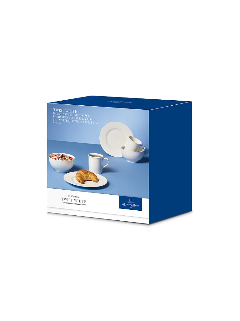 VILLEROY & BOCH Frühstücks-Set für Zwei 6-tlg Twist White weiß