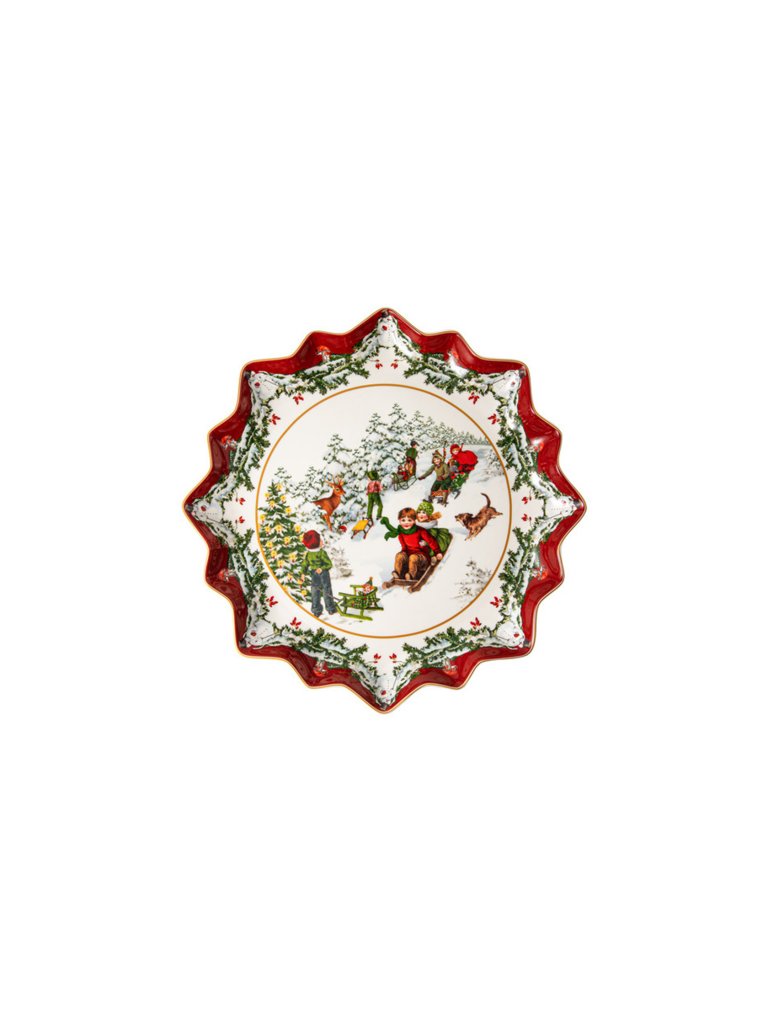 VILLEROY & BOCH Toys Fantasy - Gebäckdose tief Schlittenfahrt 39x39cm bunt