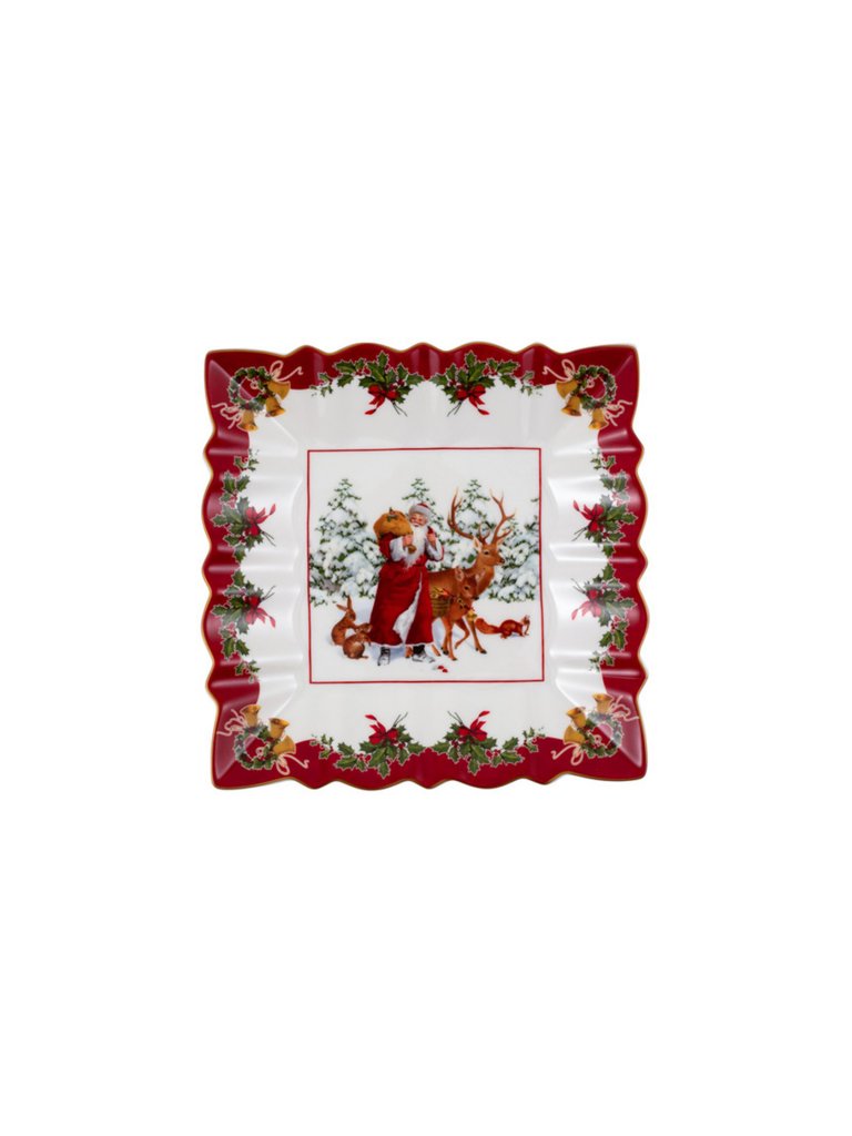 VILLEROY & BOCH Toys Fantasy - Schale eckig Waldtiere Santa 23x23cm bunt