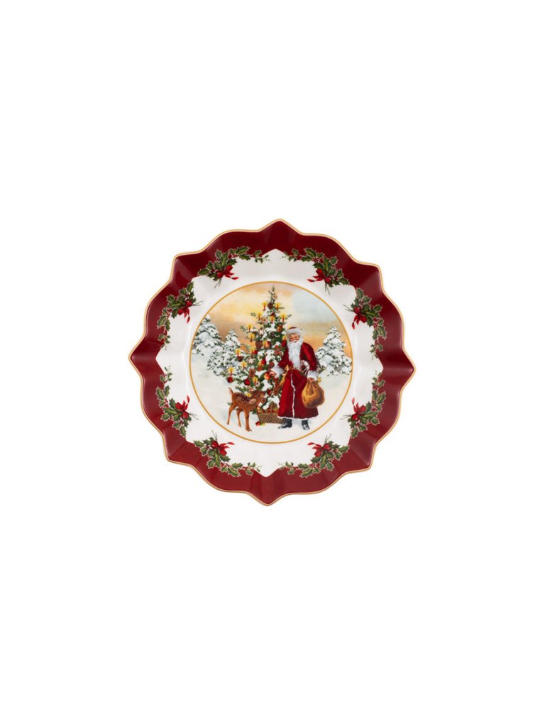 VILLEROY & BOCH Toys Fantasy - Schale auf Fuss Santa Baum 24x24cm bunt