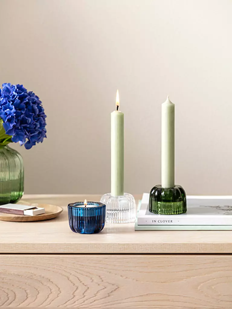VILLEROY & BOCH | Kerzenständer 2in1 6x4,5cm FLEUR  | transparent