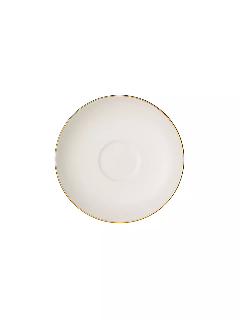 VILLEROY & BOCH SIGNATURE | Mokka-/Espresso Untertasse "Anmut Gold" 12cm | weiss